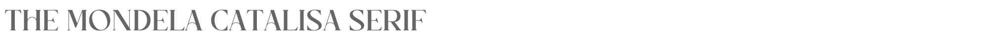 The Mondela Catalisa Serif The Mondela Catalisa Serif.otf font preview